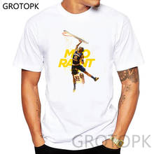 Футболка с принтом баскетбольной звезды, уличная футболка с коротким рукавом для мужчин, в стиле хип-хоп, на лето, 2019 2024 - купить недорого