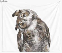 Cute Cartoon Owl Wall Tapestry Beach Towel Polyester Blanket Yoga Shawl Mat 2024 - buy cheap