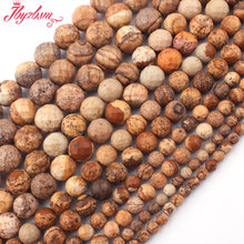 6,8,10,12mm Faceted Round Multicolor Picture Beads Natural Stone Beads For DIY Necklace Bracelet Jewelry Making 15"Free Shipping 2024 - buy cheap