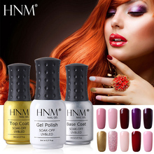 Hnm esmalte de unha em gel uv 8ml, cor de esmalte em gel semipermanente, verniz base em gel duradouro 2024 - compre barato