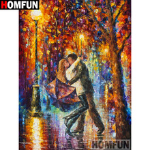 HOMFUN-pintura de diamante 5D DIY "pareja de pintura al óleo", cuadrados o redondos de imitación bordado de diamantes, estilo punto de cruz 5D, decoración del hogar, A15932 2024 - compra barato