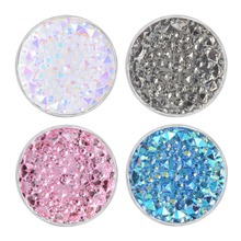 4 Colors Gradient Resin Ginger Snap button Charms With Copper Metal Base Fit 18mm Snap Jewelry Vn-1998 2024 - buy cheap