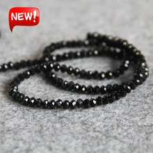 New For Necklace 3*4mm Faceted Black Colorful Glass Crystal Beads Stone Beads Loose Accessory Parts 150pcs DIY Jewelry Making 2024 - buy cheap