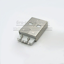 500pcs/lot USB mlae plug AM 180 degree SMT 4 PIN Harpoon Male Plug 2024 - buy cheap
