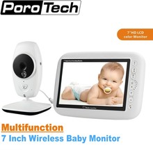 7 Inch baby monitor camera 720P wireless Dual View LCD display IR Night vision Intercom Temperature monitor Music Nanny camera 2024 - buy cheap