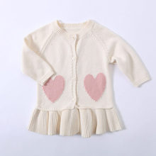 Spring Autumn Children's Clothes Cute Lover Girls Sweaters Casual Baby Girl Knitted Cardigan Outerwear Jacket BC704 2024 - buy cheap