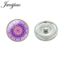 Jweijiao-botão de pressão para artesanato, 10mm/16mm/18mm, índia, budismo, flor de mandala, artesanato, botão de pressão 2024 - compre barato