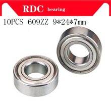 10pcs High quality ABEC-5 609ZZ 609Z 609-2Z 609 609Z 609ZZ Metal Sealed deep groove ball bearing 9x24x7mm miniature bearing 2024 - buy cheap