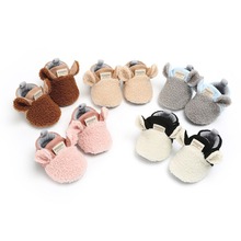 Winter Fleece Warm Cotton Soft Sole Shoes  Cute Sheep Design Baby Shoes First Walker 2024 - buy cheap