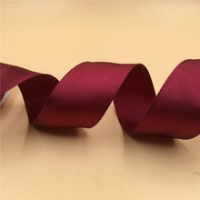 38MM X 25yards roll gift ribbon for box packaging wired edge shiny burgundy satin ribbon N2182 2024 - buy cheap