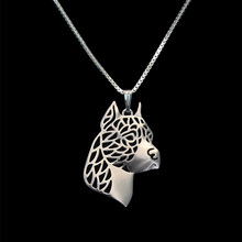 Romantic Gold Silver Color American Staffordshire Terrier Head Pendant Necklace Hunger Games Necklace Women Best Friend Choker 2024 - buy cheap