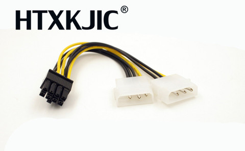 Кабель преобразователя питания Molex на 8-контактный PCI Express, видеокарта 6 дюймов, 2 шт., кабель-преобразователь питания Molex на Pcie 8-контактный, Pci-e ATX, 10 шт. 2022 - купить недорого