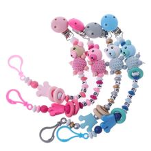 Baby Pacifier Clip Chain Infant Boys Girls Cute Cartoon Bear Letters Toys Teether Pacifier Chain Holder Baby Nipple Feeding 2024 - buy cheap