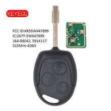 Keyecu Remote Key Fob 315MHz 4D60 / 4D63 Chip for Ford Transit Connect 2010-2013 FO21 FCC: KR55WK47899 2024 - buy cheap