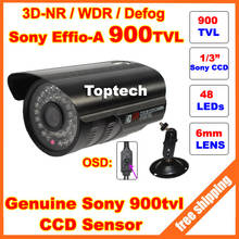 Новый 1/3 "Sony Effio-900tvl 48 LED ИК 35 м с OSD меню Indoor/Outdoor безопасности ночное видение CCTV Камера с кронштейном 2024 - купить недорого