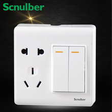 10A 250V two 2 gang two 2 way elegant light wall switch with shutter 2 pin US and 3 pin AU socket outlet 2024 - buy cheap