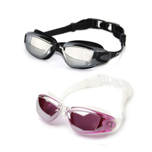 Профессиональные плавательные очки Анти-туман УФ очки с покрытием гальванизированные зеркальные очки для взрослых мужчин или женщин большая рамка водонепроницаемая 2024 - купить недорого