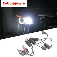 Error Free H8 40W Cree Chips LED Angel Eyes Halo Ring LED Headlights for BMW E60 E61 E63 E70 E71 E87 E89 E90 E92 E93 DRL  (White 2024 - buy cheap