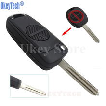 OkeyTech Replacement 2 Button Flip Remote Key Shell Modified For Nissan Primera Micra Terrano Almera X-trail A33 Blade Key Case 2024 - buy cheap