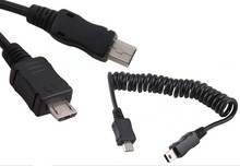 Cabo adaptador espiral micro usb, usb b 5 pinos para mini usb b 5 pinos macho adaptador 1m 3 pés 2024 - compre barato