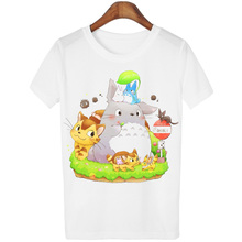 BAEKADOO White Cartoon T-shirt Summer Loose Short Sleeve Top Tees 2024 - buy cheap