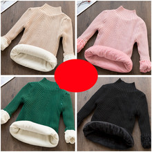 Baby Sweater Baby Girl Winter Clothes 2019 New Children Clothing Warm Velvet Knitting Sweaters Kids Girls Cardigan Outwear 3-8Y 2024 - buy cheap