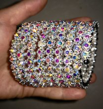 Pulsera de diamantes de imitación, brazalete de cristal, brazalete para el brazo, boda, fiesta, 8 rollos 2024 - compra barato