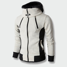 Autumn And Winter New Men's Zipper Hooded High Collar Sweatshirt Casual Sudadera Sportswear Fashion Wild Brand Clothing Jacket 2024 - buy cheap