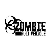 20,3 см * 10 см Zombie Assault Vehicle Bio Hazard виниловые аксессуары для стайлинга автомобилей наклейки и наклейки черный/серебристый C8-1341 2024 - купить недорого