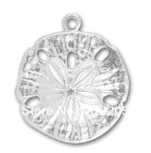 15pcs a lot  rhodium plated sanddollar charms jewelry accessory 2024 - buy cheap