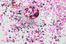 RFM321-189  Mix Colors Dot shapes round  Glitter for nail art ,nail gel,makeup and DIY decoration 2024 - buy cheap