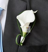 5 peças/lote branco plutônio calla lírio noivo boutonniere padrinho corsage festa de casamento baile de formatura mulher homem pano broches decoração 2024 - compre barato