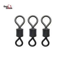 100pcs Matte Black Fishing Rolling Swivels Carp Rigs Long Body Large Eye Fishing Swivel Connector Carp Fishing Accessories 2024 - buy cheap