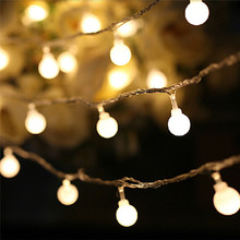 Guirnalda Led de árbol de Navidad de 6M y 40 luces, decoración de Navidad, cortina de bola para exteriores, cortina de Navidad, luces festivas de hadas, enchufe europeo de 220V 2024 - compra barato