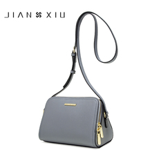 JIANXIU Brand Genuine Leather Bag Female Shoulder Crossbody Bags For Women Purse Litchi Texture 2019 Double Zipper Messenger Bag 2024 - buy cheap