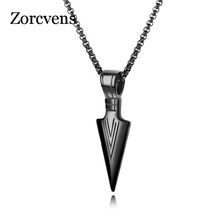 ZORCVENS Punk Male Jewelry Stainless Steel Necklace Spear Shape Pendant Necklaces & Pendants For Male Party Mens Jewelry Gifts 2024 - buy cheap