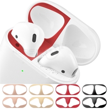 Pegatina a prueba de polvo de Metal para Apple AirPods 2, accesorios de cubierta, envoltura protectora ultrafina, Película autoadhesiva para la piel 2024 - compra barato
