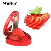 Cortador de plástico para decoração de bolo walfos, 1 peça de cortador de salada morango vermelho escultura de frutas 2024 - compre barato