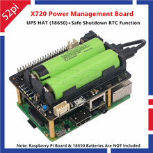 Placa de expansión de gestión de energía, carcasa de aluminio de apagado seguro para Raspberry Pi 3B +/3B, 52Pi X720, UPS HAT(18650 no incluido) 2024 - compra barato