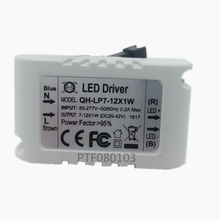 10pcs/lot 7-12X1W LED Constant Current Inside Driver for 7W 9W 10W 12W , Input 85-265V, Output 300mA High PF more than 2024 - buy cheap