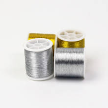 Прочные нитки для швейной машины, 4 шт., золото/серебро, 109 ярдов, прочные нитки для швейной машины из полиэстера 2024 - купить недорого
