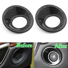 For Honda CRV CR-V 2017 Carbon Fiber Color/Silver Front Rear Door Stereo Speaker Cover Trim Decorative Car-styling Accessories 2024 - buy cheap