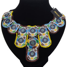 JEROLLIN Women Jewelry Ethnic Statement Pendant Necklace Rope Chain Resin Beads Handmade Choker collares de moda 2019 2024 - buy cheap