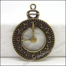 30pcs Vintage Charms Clock Pendant  Antique bronze Fit Bracelets Necklace DIY Metal Jewelry Making 2024 - buy cheap