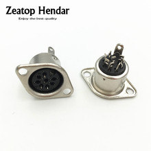 Adaptador de enchufe de Cable Jack hembra, Conector de chasis de soldadura de montaje en Panel, 20 piezas DIN, 8 pines 2024 - compra barato