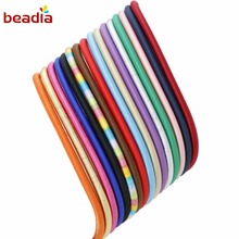 8mm Multi Color 45cm Round Rayon Hollow Cord 16 colors Rope String Elastic Cords for Bracelet Necklace Jewlery Accessary 2024 - buy cheap