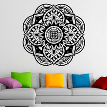 ZOOYOO-pegatinas de pared impermeables para Yoga, diseño de arte de vinilo extraíble, diseño indio, Mandalas, decoración del hogar 2024 - compra barato