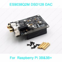V2019 es9038 dac dac mini dsd i2s dac opa1612, reprodutor de rede digital com placa de som raspberry pi 3b e 3b 2024 - compre barato