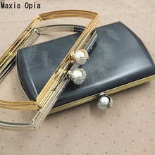 One Piece 18X10 cm Metal Purse Frame with Black Plastic Box Clutch Frame Anse De Sac En Cuir DIY Handbag Accessories Obag Handle 2024 - buy cheap