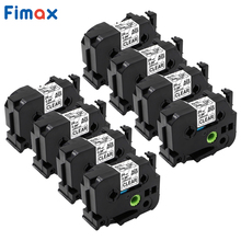 Fimax-impresora de etiquetas Brother, dispositivo Compatible con cinta para etiqueta, Brother, TZe151, 24mm, negro en transparente, 8 Uds. 2024 - compra barato